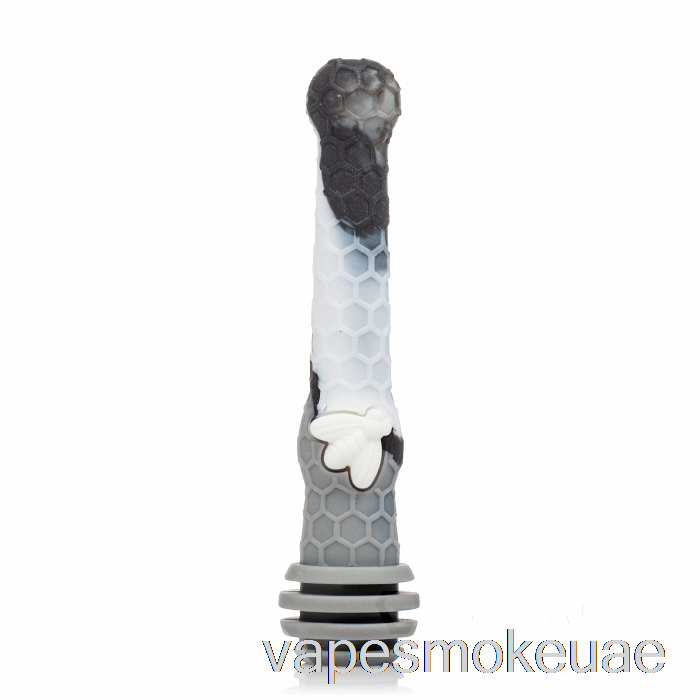 Vape Uae ستراتوس هوني ديبر سيليكون داب سترو رخام رمادي (أسود / رمادي / أبيض)